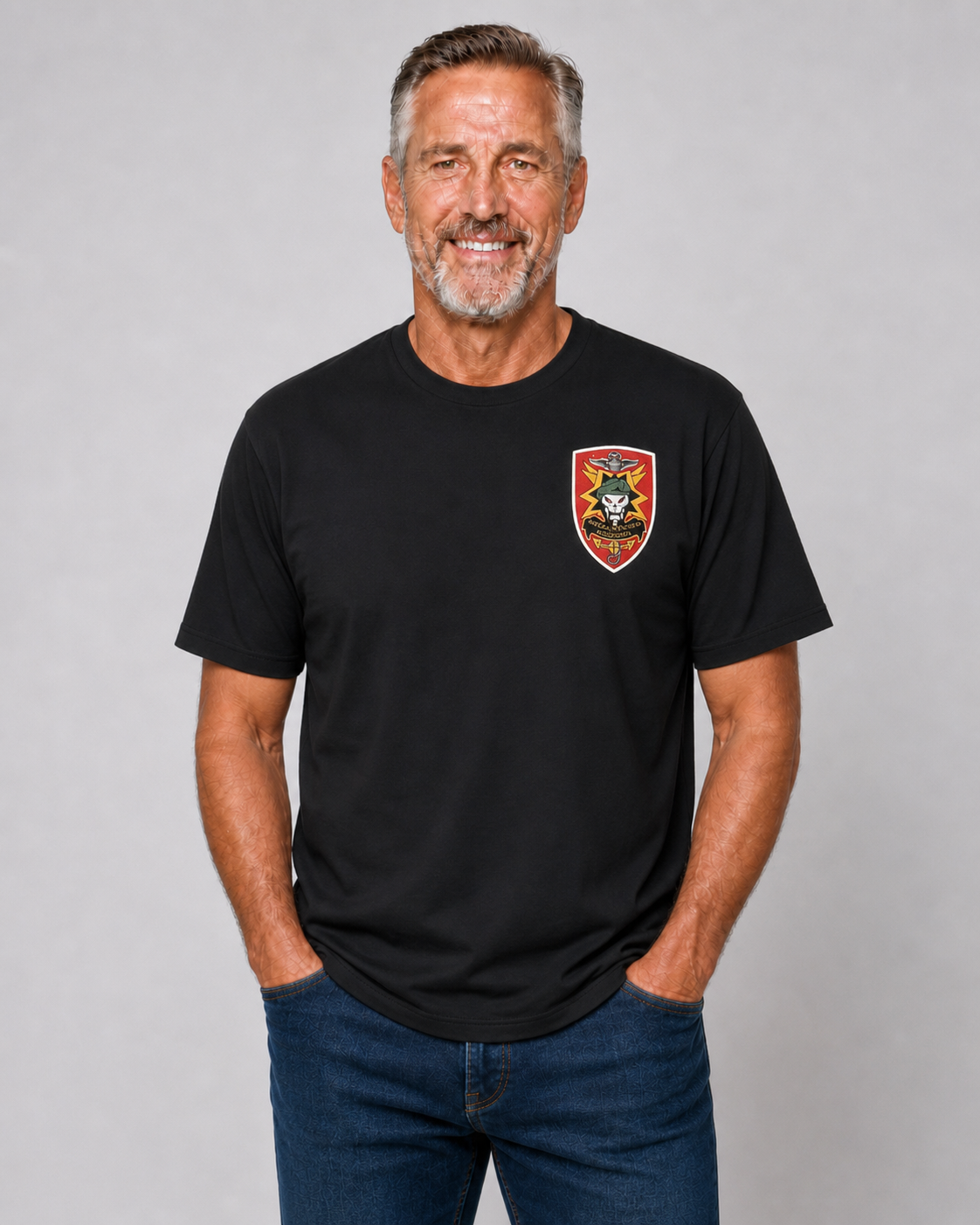 Black T/Shirt with Pocket & w/ logo on chest