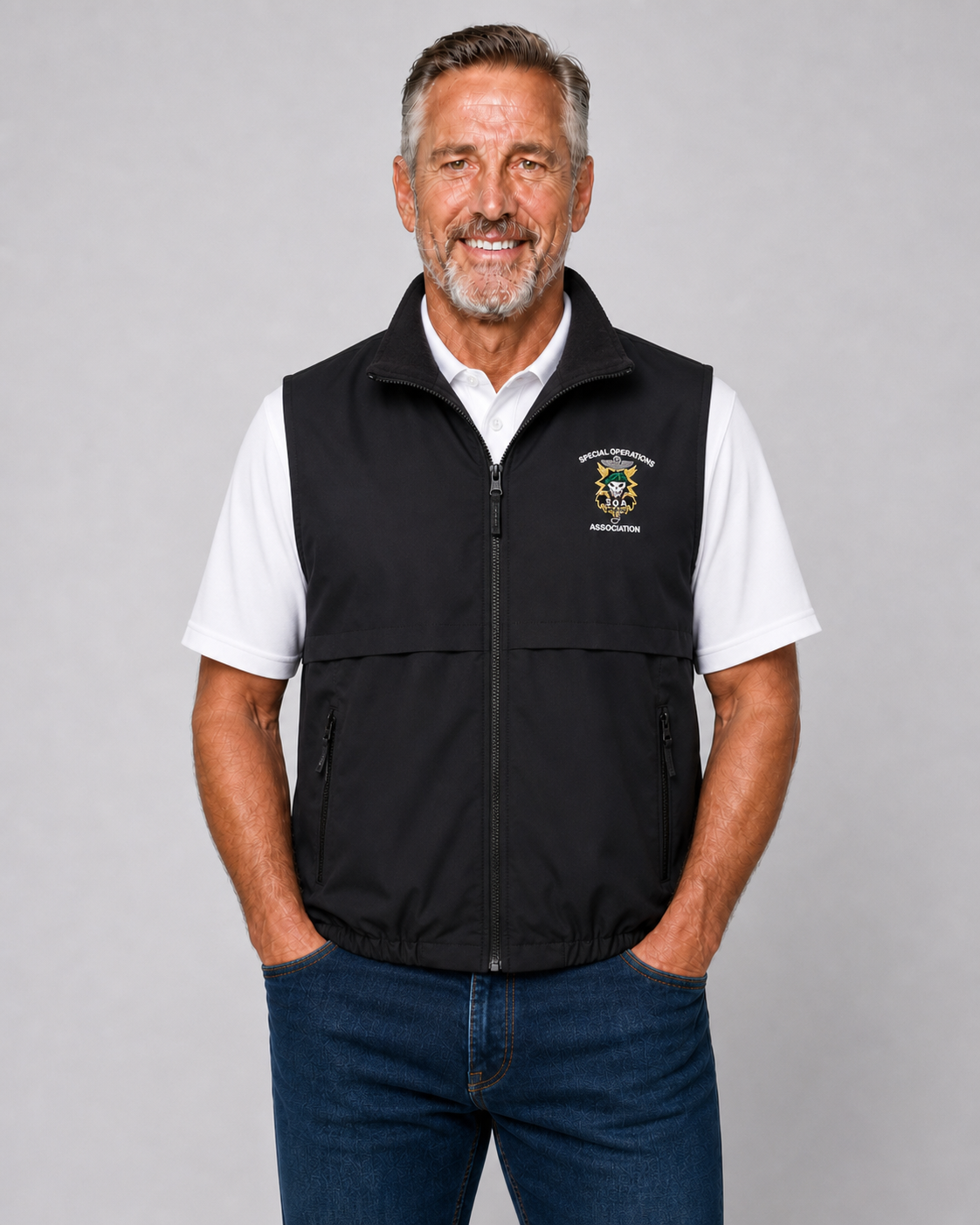 Vest, Nylon , Black W/SOA logo