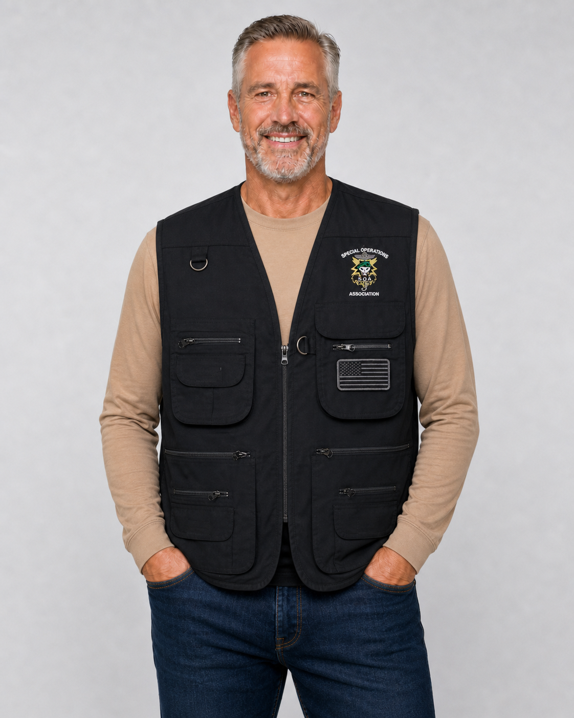 Vest with Concealed Weapon Pocket (Black)