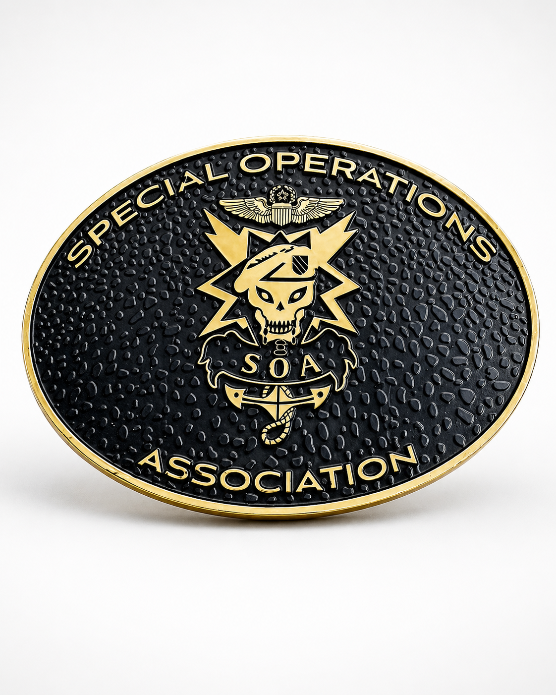 Black Brass Belt Buckle New addition raised skull