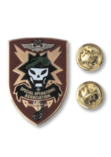 Hat Pin SOA Red Shield 1 ½ inches