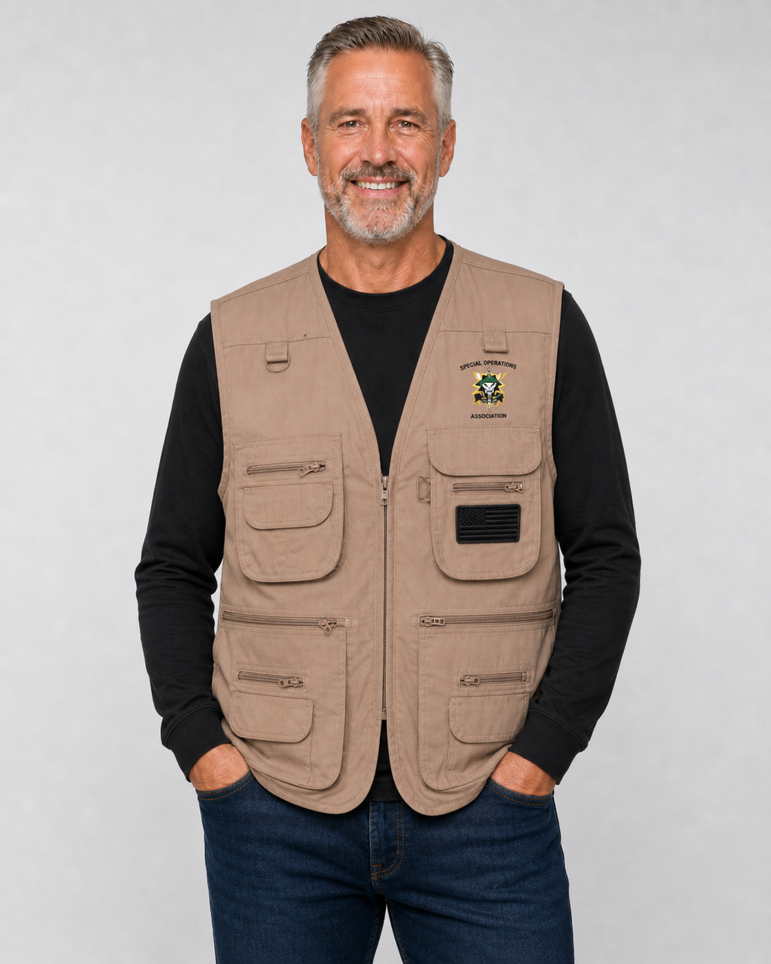 Vest with Concealed Weapon Pocket (Tan)