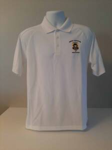 Polo Shirt, Dry fit W/SOA logo Embroidered-White