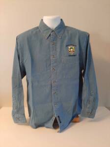 Denim Shirt, Long sleeve, W/ SOA logo Embroidered