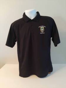 Polo Shirt, Dry fit W/SOA logo Embroidered-Black