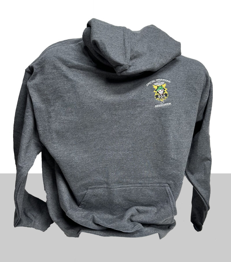 Hooded Sweatshirt, Heather Gray W/SOA logo Embroidered