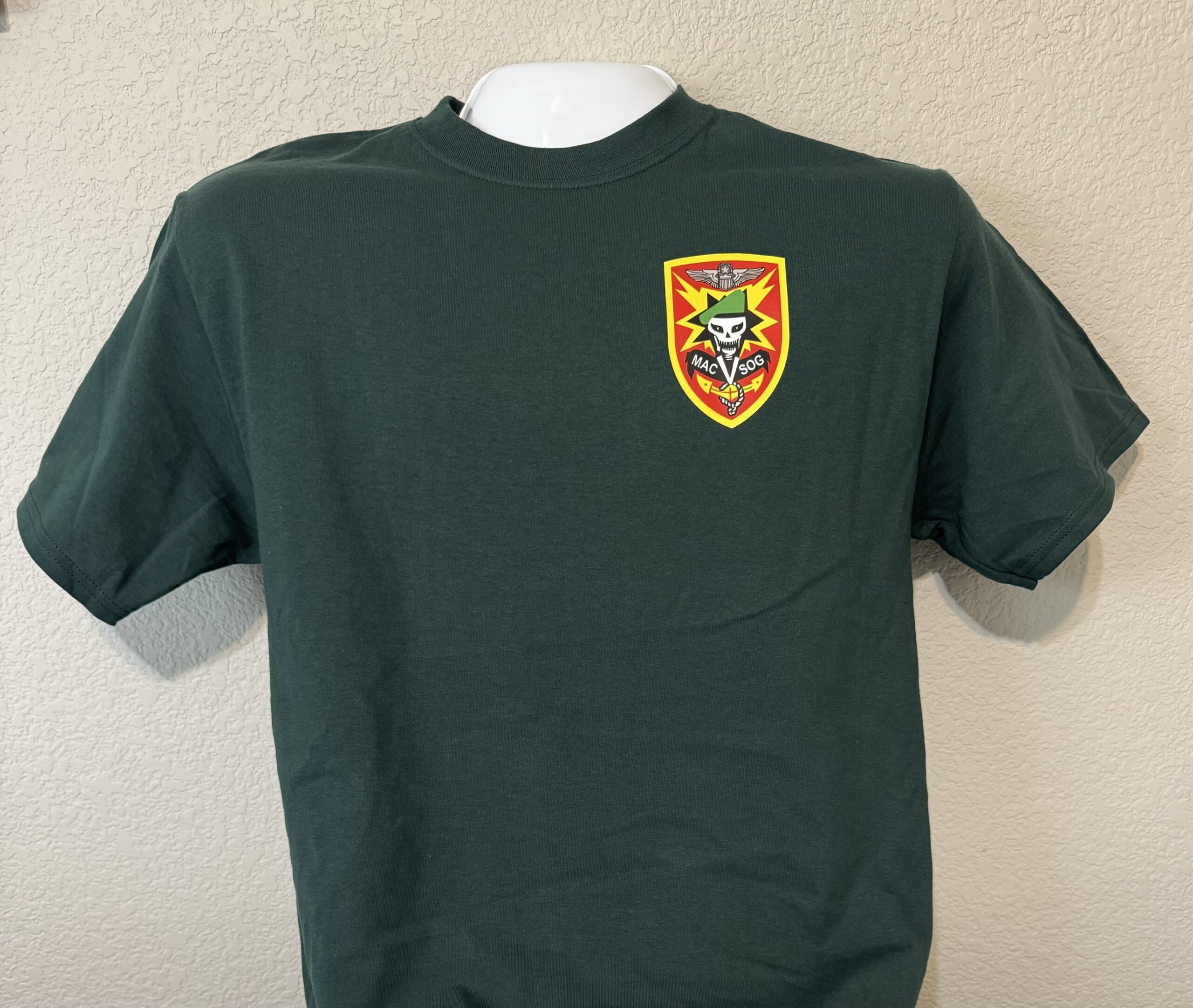 Tshirt, Green W/SOG Red Shield left chest no pocket
