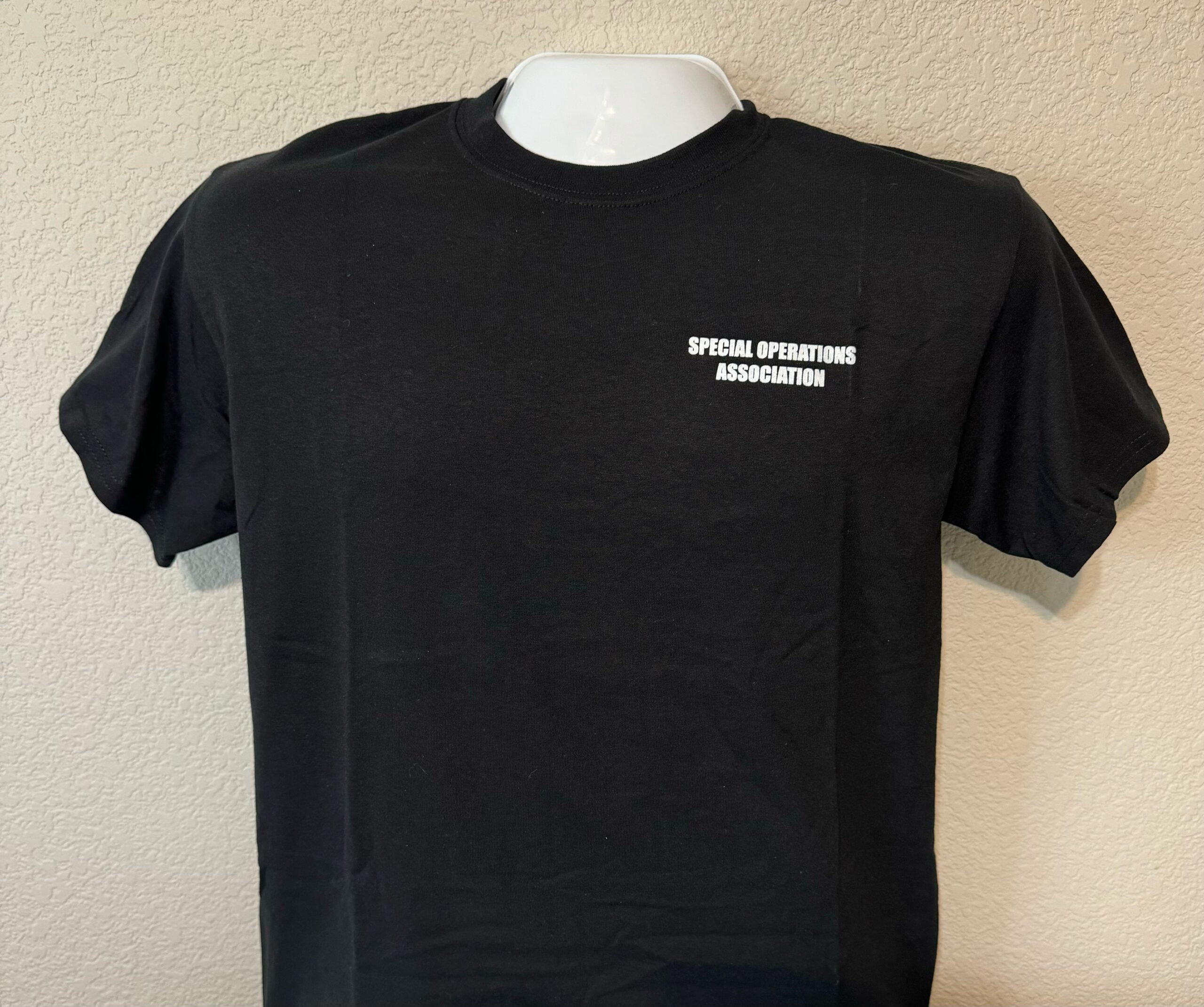 Tshirt, Black SOA WITH LOGO ON BACK  NO POCKET